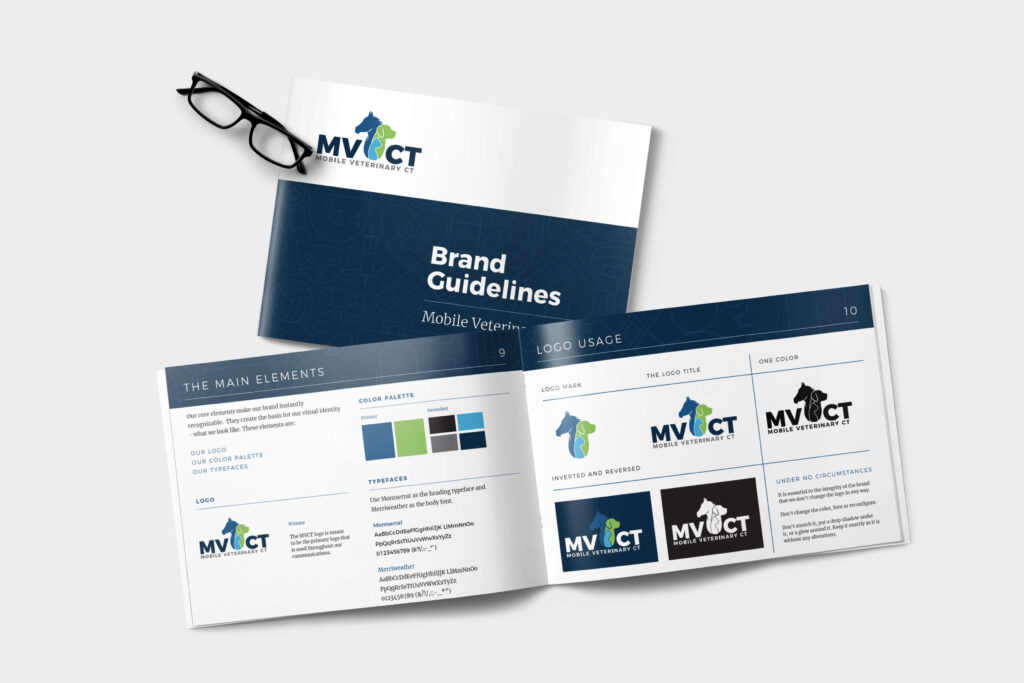 Brand Guidelines mockup to give businesses digital marketing direction.